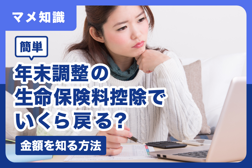 【簡単】年末調整の生命保険料控除でいくら戻る？金額を知る方法